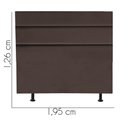 Ver imagem 3 de Cabeceira Estofada Argentina 195cm King Size para Cama Box Quarto Suede Marrom - Gat Magazine