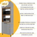 Ver imagem 5 de Cozinha Modulada 3 Peças Torre Quente Balcão e Armário Aéreo 100% MDF Bari Cinza/Titanio Fosco