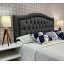 Ver imagem 1 de Cabeceira King Estofada Capitone Provençal Suede Cinza 195 X 120 Rbl