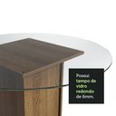 Ver imagem 6 de Conjunto Sala de Jantar Madesa Débora Mesa Tampo de Vidro Redondo 4 Cadeiras - Rustic/preto