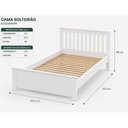 Ver imagem 3 de Cama Solteirão Madeira Maciça - Ecoconfort Verde Menta