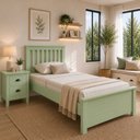 Ver imagem 1 de Cama Solteirão Madeira Maciça - Ecoconfort Verde Menta