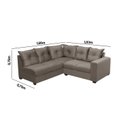 Ver imagem 3 de Sofá de Canto 5 Lugares Califórnia 183Cm Veludo Light Cappuccino