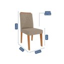 Ver imagem 2 de Kit 8 Cadeiras para Sala de Jantar Estofadas Nicole Bege/Cinamomo/Linho