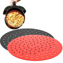 Ver imagem 1 de Kit 2unds Tapete Airfryer Silicone Antiaderente Reutilizável Redondo