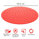 Ver imagem 7 de Kit 2unds Tapete Airfryer Silicone Antiaderente Reutilizável Redondo