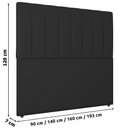Ver imagem 6 de Cabeceira Cama Box Casal Queen Size Ivana 160cm Sintético Preto