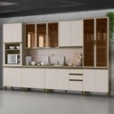 Ver imagem 2 de Cozinha Completa Connect 6 Peças duna/cristal com Torre Quente 1 Forno e Cristaleira - Móveis