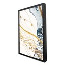 Ver imagem 3 de Quadro Decorativo Abstrato Mármore Delicado em Moldura Caixa Tacolado Moldura Trad 1cm Preta sem Vid