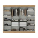 Ver imagem 2 de Guarda-roupa Casal Monte 8 Portas 4 Gavetas 100% Mdf Cinamomo/off White - Pnr Móveis