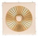 Ver imagem 1 de Quadro Decorativo Franzido Redondo Dourado 50x50x5 cm - D’Rossi