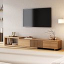 Ver imagem 2 de Rack Extensível Ripado TV 60 Polegadas Planejado 220cm Aruá CabeCasa MadeiraOriginals Marrom Jatobá