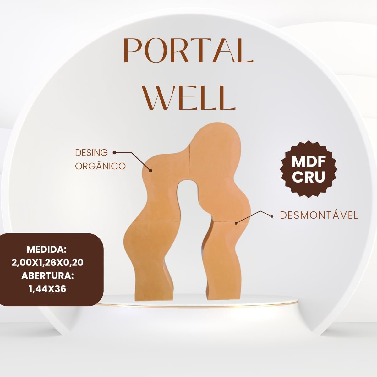 Paine Portal Decorativo Festas Well Mdf Cru - 5