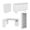 Ver imagem 1 de Conjunto para Escritório 4 Peças Branco Tecnomobili