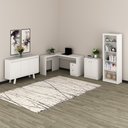 Ver imagem 3 de Conjunto para Escritório 4 Peças Branco Tecnomobili