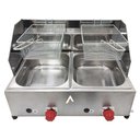 Ver imagem 2 de Kit Lanchonete Fogão Portátil 2 Bocas + Chapa 90cm e Fritadeira Profissional 2 Cubas Alcamar