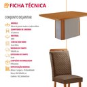 Ver imagem 7 de Mesa de Jantar Isadora 180 cm Tampo MDF Laminado Canto Copo com 6 Cadeiras Aline