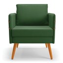 Ver imagem 4 de Kit 01 Namoradeira 02 Lugares e 02 Poltronas Mari Suede Pés Palito Castanho - D’RossiVerde