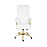 Cadeira Escritorio Oslo - Branca | Dourado Matte - 3