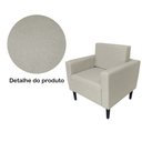 Ver imagem 3 de Kit 2 Poltronas Estofadas Decorativas Para Recepção Leticia Slim Suede Bege - LM DECOR