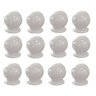 Kit com 12 Puxadores Gavetas Cômodas Portas Bolinha Plástico Cor:branco - 1