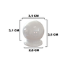 Kit com 12 Puxadores Gavetas Cômodas Portas Bolinha Plástico Cor:branco - 2