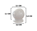 Ver imagem 2 de Kit com 12 Puxadores Gavetas Cômodas Portas Bolinha Plástico Cor:branco