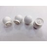 Kit com 12 Puxadores Gavetas Cômodas Portas Bolinha Plástico Cor:branco - 4