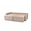 Ver imagem 5 de Sofa Cama 3 Lugares 2,00 m Pé de Madeira Los Angeles:Capuccino/Veludo