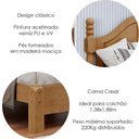 Ver imagem 6 de Cama Casal Classica 02 Mesas de Cabeceira Madeira Maciça Milani Store Freijo