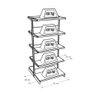 Gondola de aço Altura 196 cm Parede Bandejas 40/30 com Ganchos Branco gp196braz744 - 2