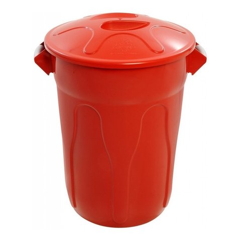 Lixeira Redonda 100 Litros Tipo Balde Cor:vermelho