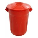 Ver imagem 1 de Lixeira Redonda 100 Litros Tipo Balde Cor:vermelho