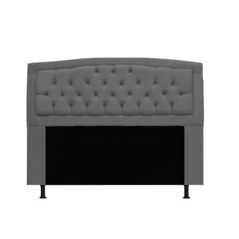 Cabeceira Geovana Para Cama Box Casal 140 cm Suede Cinza - LM DECOR
