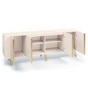 Ver imagem 7 de Balcão Buffet Piacente Com Cristaleira Alvora H01 Off White - Mpozenato HB Móveis