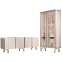 Ver imagem 1 de Balcão Buffet Piacente Com Cristaleira Alvora H01 Off White - Mpozenato HB Móveis