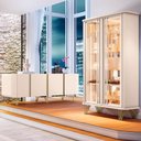Ver imagem 2 de Balcão Buffet Piacente Com Cristaleira Alvora H01 Off White - Mpozenato HB Móveis