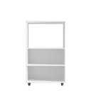 Ver imagem 3 de Balcão Armário Multiuso Tais de Cozinha com 1 Nicho para Forno Microonda e com 2 Portas - Branco