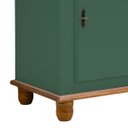 Ver imagem 4 de Estante Torre 02 Prateleiras 1 Gaveta 1 Porta Pés Luiz Xv 50104 - Verde Musgo/imbuia Glazer