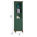 Ver imagem 6 de Estante Torre 02 Prateleiras 1 Gaveta 1 Porta Pés Luiz Xv 50104 - Verde Musgo/imbuia Glazer