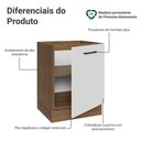 Ver imagem 3 de Balcão de Cozinha 60 cm 1 Porta (sem Tampo) Rustic/Branco Agata Madesa