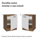 Ver imagem 4 de Balcão de Cozinha 60 cm 1 Porta (sem Tampo) Rustic/Branco Agata Madesa