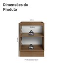 Ver imagem 2 de Balcão de Cozinha 60 cm 1 Porta (sem Tampo) Rustic/Branco Agata Madesa