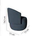 Ver mais imagens de Kit Namoradeira + 2 Poltronas Decorativa Beatriz Orgânica Bouclé Cinza