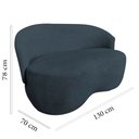 Ver imagem 5 de Kit Namoradeira + 2 Poltronas Decorativa Beatriz Orgânica Bouclé Cinza