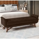 Ver imagem 3 de Cabeceira Cama Box Queen 160cm Pisa e Recamier Neville P02 Sintético Marrom - Mpozenato