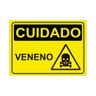 Placa de Sinalização Cuidado Veneno em Pvc - 1