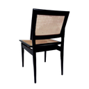 Ver imagem 3 de Cadeira em Madeira Encosto e Assento Tela Sextavada Sem Braço Preta