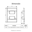 Ver imagem 2 de 5 Uni Placa para 2 Módulos Distanciado Tomada ou Interruptor Tam. 4x2 Cor Branco Durín