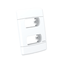 Ver imagem 1 de 5 Uni Placa para 2 Módulos Distanciado Tomada ou Interruptor Tam. 4x2 Cor Branco Durín